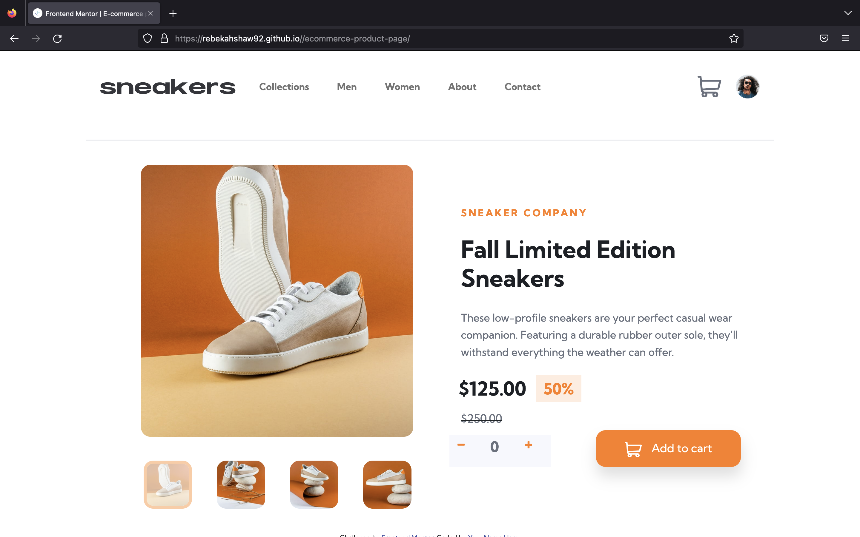 E-commerce product page